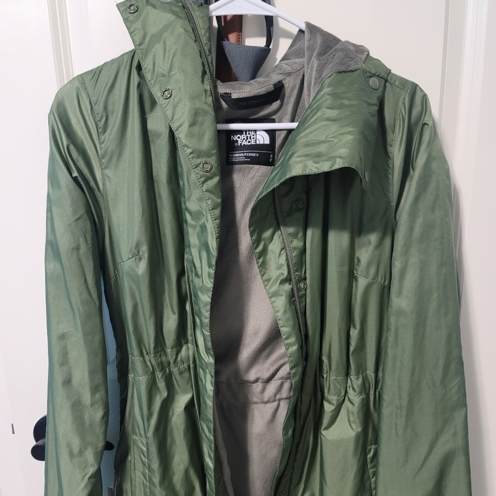 The North Face Green Military Field Jacket with Stand-Up Collar